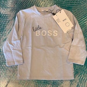 NWT Hugo Boss Kids Sky Blue Long Sleeve Tee